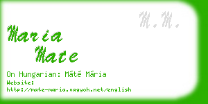 maria mate business card