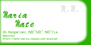 maria mate business card